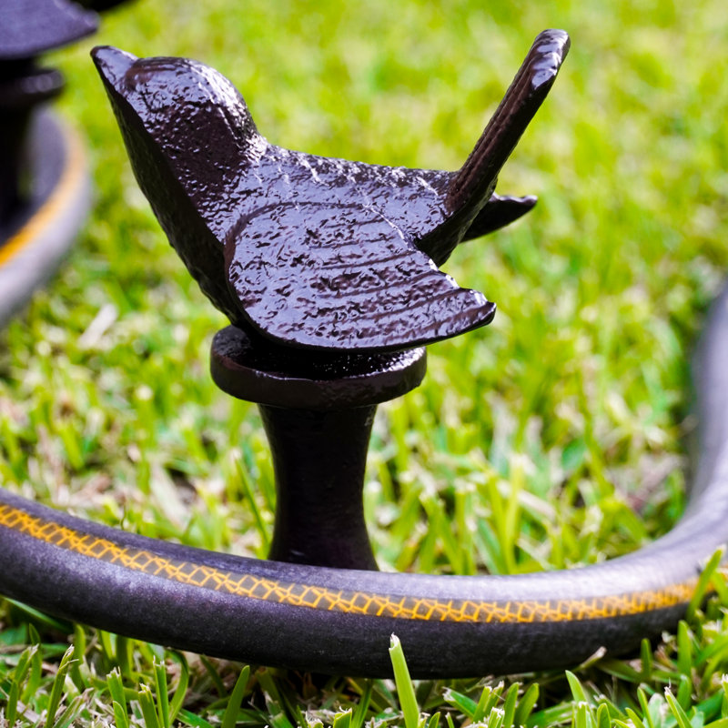 Innova Hearth And Home Whimsical Cast Iron Bird Hose Guide Set Of 1 Innova Hearth And Home Whimsical Cast Iron Bird Hose Guide Set Of 1